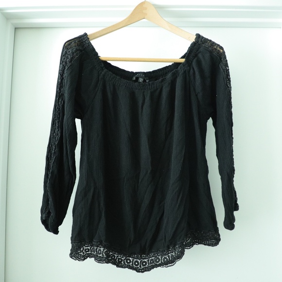 Black Muslin Blouse - XL - Picture 1 of 7